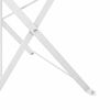vidaXL Zložljiv Stol za Vrt 2 pcs Bela 42 x 46 x 82cm Kovina