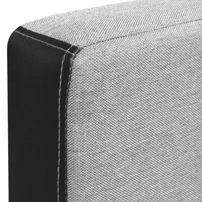 vidaXL Kotna sedežna garnitura z ležiščem 218x155x69 cm črna in siva