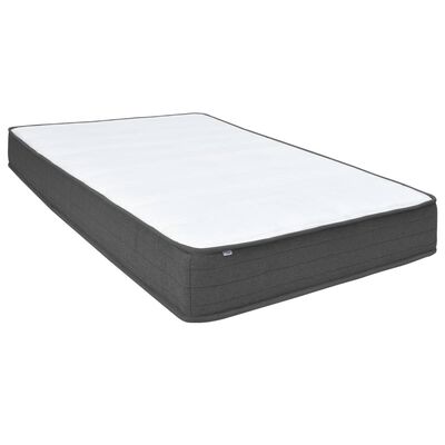 vidaXL Boxspring postelja temno sivo blago 160x200 cm