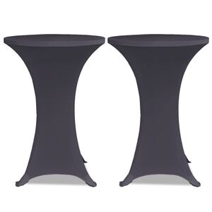 vidaXL Raztegljiva Prevleka za Mizo 2 kosa 60 cm Antracitna