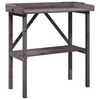vidaXL Miza za rastline s polico siva 78x38x82,5 cm trden les jelke