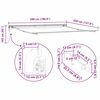 vidaXL Retraktilna tenda Bela 500 &times; 350 cm Poliester in kovina