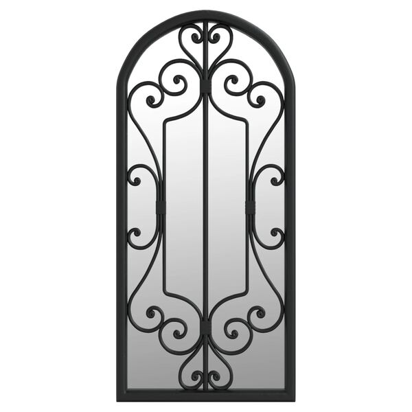 vidaXL Ogledalo črno 100x45 cm železno za notranjo uporabo