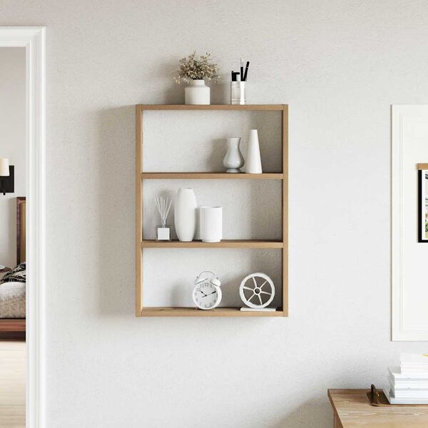 vidaXL Stenska polica artisan hrast 43x9x60 cm inž. les