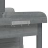 vidaXL Miza za sajenje z omarico siva 110,5x45x124,5 trden les jelke