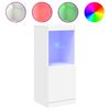 vidaXL Komoda z LED lučkami bela 41x37x100 cm