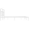 vidaXL Kovinski posteljni okvir z vzglavjem bel 160x200 cm