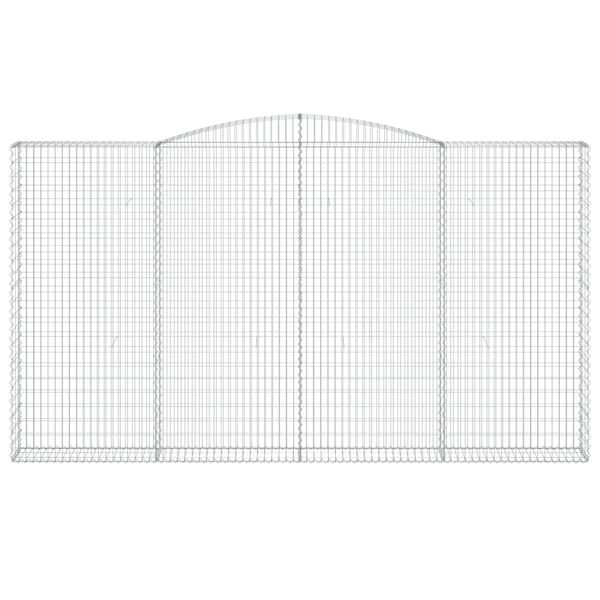 vidaXL Obokane gabion ko&scaron;are 7 kosa 400x30x220/240 cm pocinkano železo