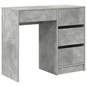 vidaXL Miza Betonsko siva Inženirski les 90 x 37.5 x 75 cm