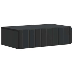 vidaXL Stenska stranska miza Črna 59 x 34,5 x 17 cm Inženirski les