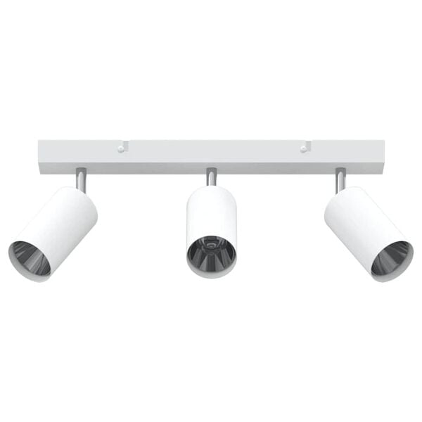 vidaXL Stropni reflektor s sredi&scaron;či Bela 38 x 5,5 x 16,5 cm Kovina