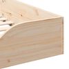 vidaXL Posteljni okvir Rjava 90 x 200 cm Trdna borovina