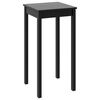 vidaXL Barska miza MDF črna 55x55x107 cm