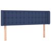 vidaXL Vzglavje z u&scaron;esi modro 147x16x78/88 cm blago