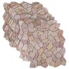 vidaXL Mozaik plo&scaron;čice Rdeča 30 x 30 cm Marmor