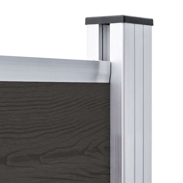 vidaXL Ograjni panel WPC 175x146 cm črn