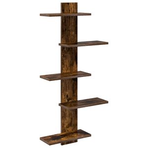 vidaXL PrFloating Shelf Dimljen hrast 48,5 x 15 x 101 cm