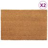 vidaXL Predpražnik 2 kosa naravne barve 40x60 cm kokosova vlakna