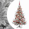 vidaXL Umetna božična jelka z bučko 120 cm 150 LED Toplo bela