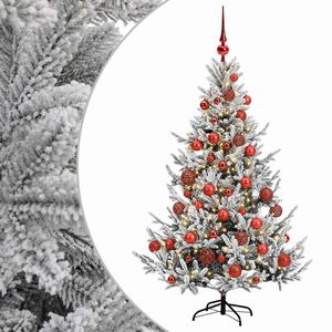 vidaXL Umetna božična jelka z bučko 120 cm 150 LED Toplo bela