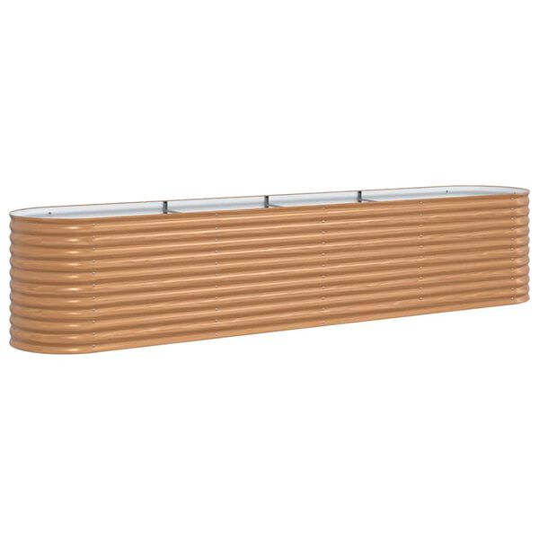 vidaXL Dvignjena gredica Rjava 400 x 80 x 81 cm Jeklo