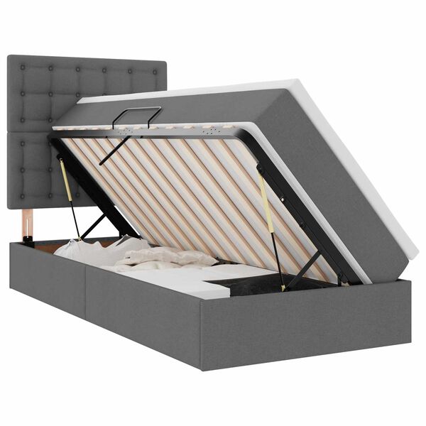 vidaXL Postelja z dodatnim prostorom za shranjevanje in vzmetnico