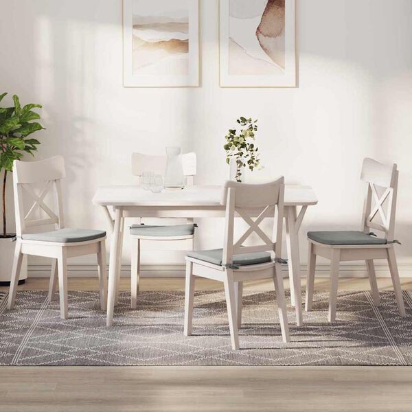 vidaXL Sedežne blazine 4 pcs Svetlo siva 40 x 40 x 3 cm