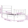 vidaXL Posteljni okvir brez vzmetnice 100x200 cm trdna borovina