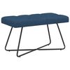 vidaXL Klop s gumbnim oblazinjenjem Modra 80 x 40 x 46 cm Blago