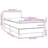 vidaXL Box spring postelja z vzmetnico roza 100x210 cm žamet