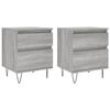 vidaXL Nočna omarica 2 kosa siva sonoma 40x35x50 cm inženirski les