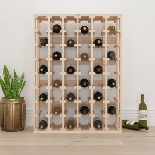 vidaXL Stojalo za vino 70x33x94 cm trdna borovina