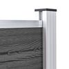 vidaXL Komplet ograjnih panelov WPC 872x105 cm črn