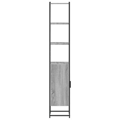 vidaXL Kopalniška omarica siva sonoma 33x33x185,5 cm inženirski les