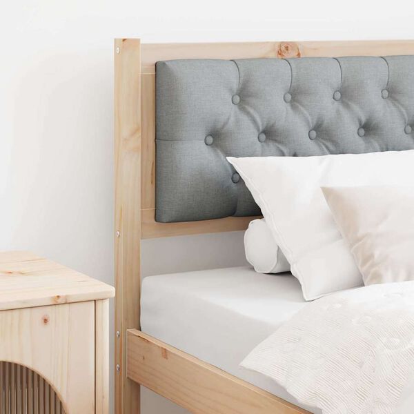 vidaXL Vzglavje Drugo Rjava in svetlo siva 90 cm Trdna borovina