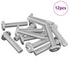 vidaXL Zaklepni vijak Enobarvno 12 pcs srebrna M6 x 30 mm Jeklo