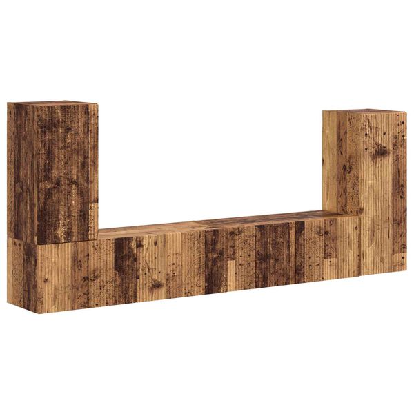 vidaXL Komplet TV omaric 4 pcs Star les Konstruiran les