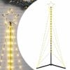 vidaXL LED božično drevo 363 LED tople bele 182 cm