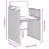 vidaXL Komplet za jedilnico v vrtu z blazino 5 pcs Siva poli ratan