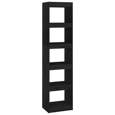 vidaXL Knjižna omara za razdelitev prostora črna 40x30x167,5 cm