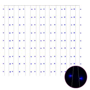 vidaXL LED svetlobna zavesa 3x3 m 300 LED lučk modra 8 funkcij