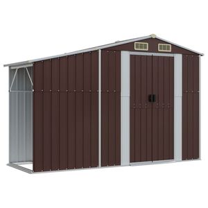 vidaXL Vrtna lopa rjava 277x93x179 cm pocinkano jeklo