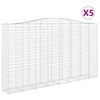 vidaXL Obokane gabion ko&scaron;are 5 kosa 400x50x220/240 cm pocinkano železo