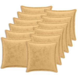 vidaXL Dekorativna blazina 12 kos HOUTEN Taupe 40 x 40 cm Flanel