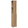 vidaXL Kopalni&scaron;ka omarica artisan hrast 25x25x170 cm inženirski les