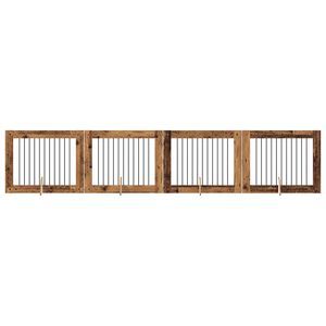 vidaXL Vrata za pse z stojali 4 pcs Star les 100 x 80 cm