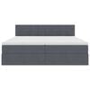vidaXL Postelja s shranjevanjem z vzmetnico Temno siva 90 x 200 cm