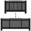 vidaXL Pokrov za radiator črn MDF 205 cm