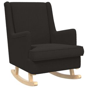 vidaXL Zibajoči stol Črna 62 x 80 x 85 cm Boucl&eacute;