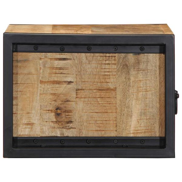 vidaXL Nočne omarice 2 kosa 40x35x25 cm Masivni neobdelan les Mango